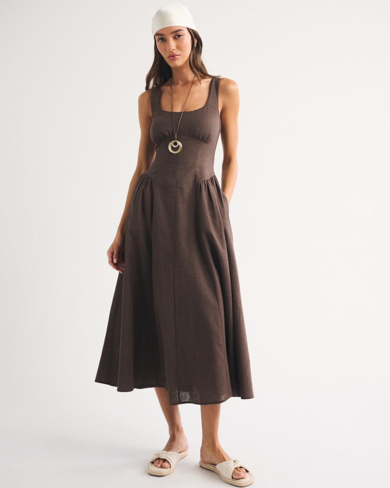Linen Dylan Midi Dress