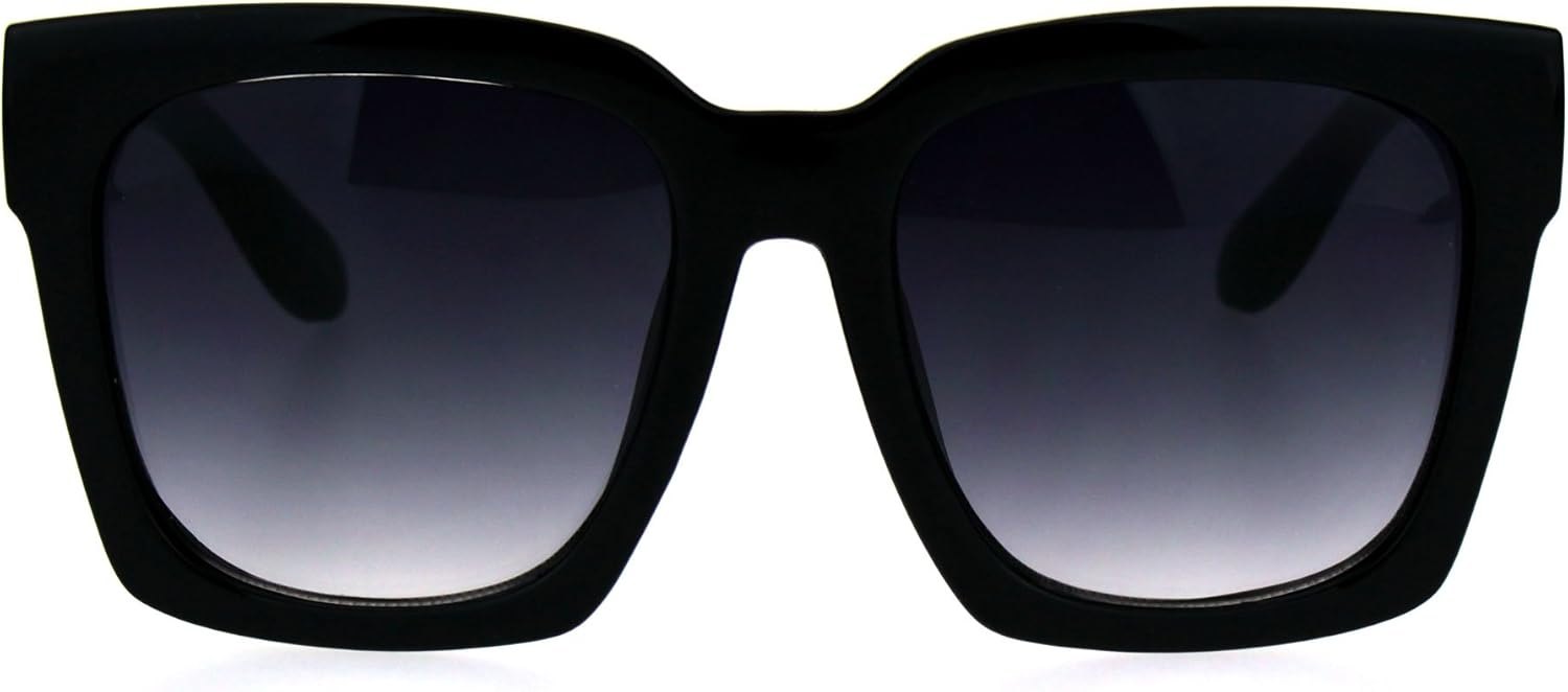 ASOS DESIGN '70s oversized chunky square sunglasses in black