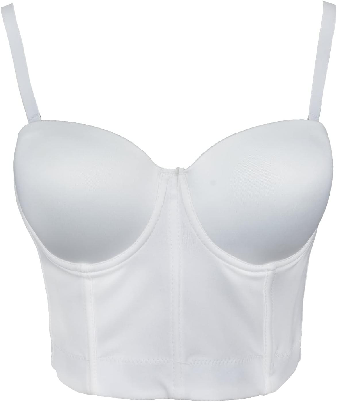 ASOS DESIGN ruched corset top in white