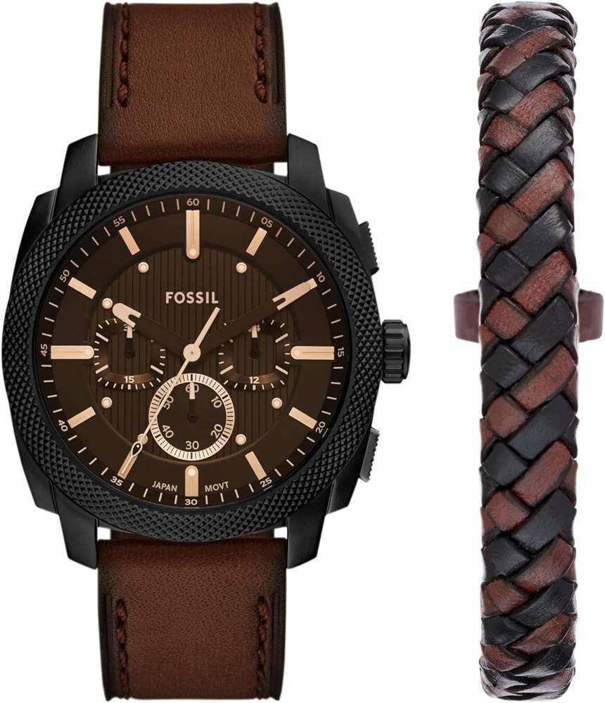 Fossil Machine Chronograph Watch & Bracelet Set FS6102SET