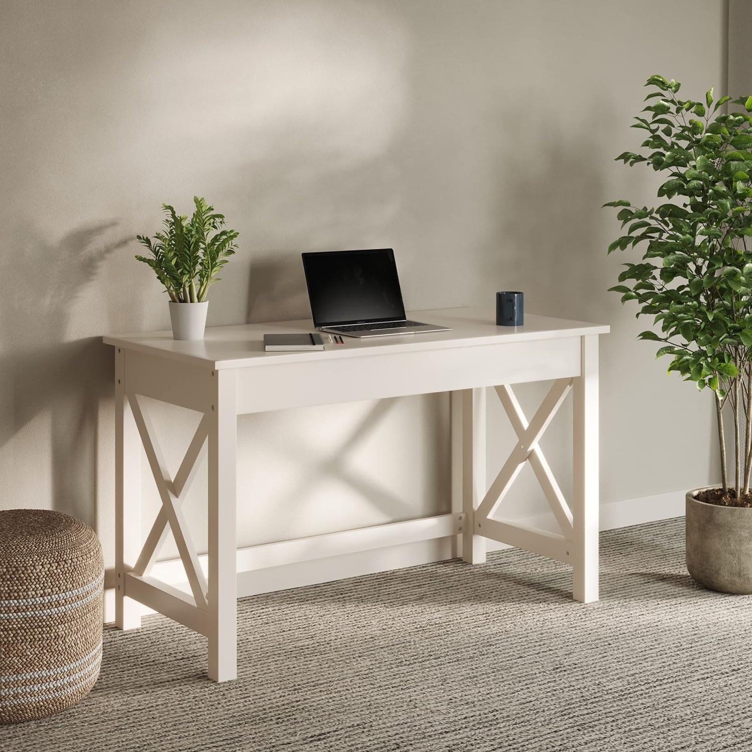 Gracie Oaks Phawak Writing Desk with X-Pattern Legs